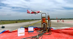 In June 2022, 39 concrete slabs on a taxiway serving the two runways at Kuala Lumpur International Airport 2 (KLIA2) were consolidated and four raised and stabilised in record time using MC’s injection technology.