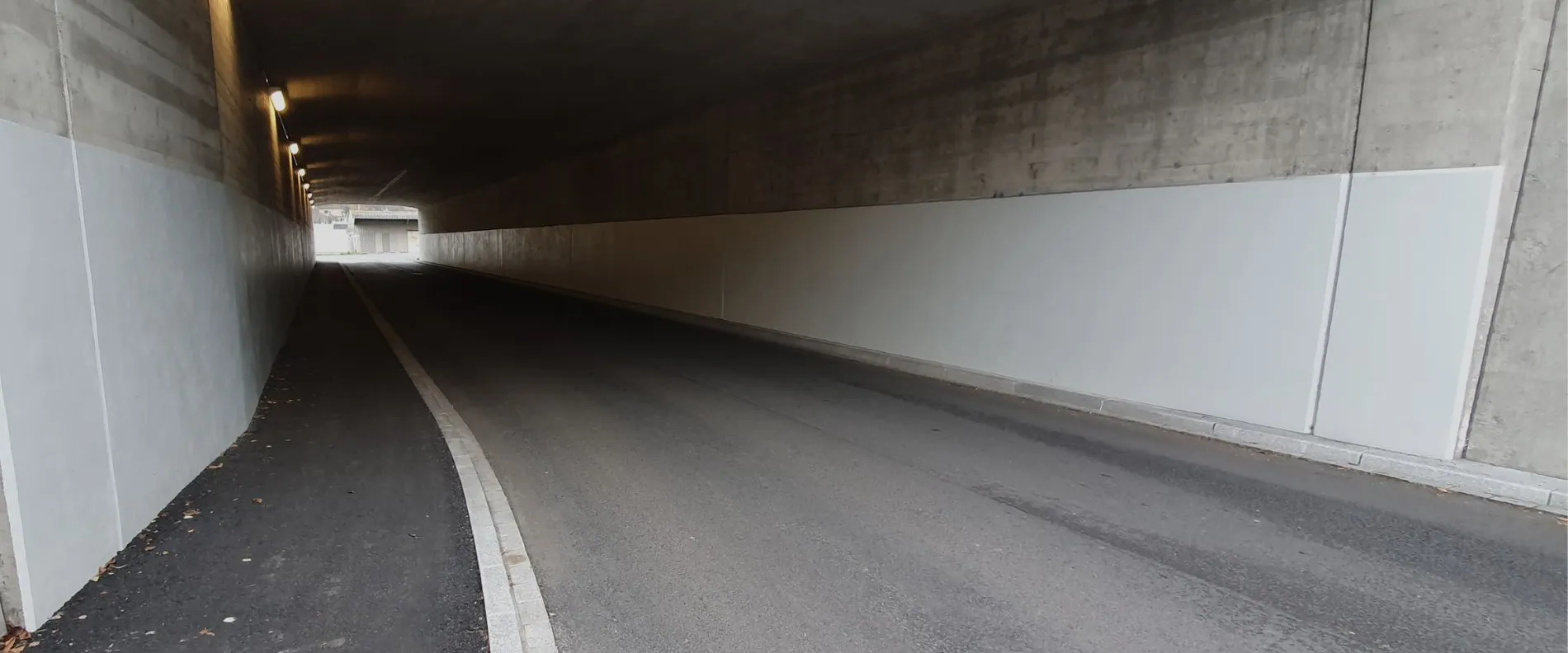 View of the finish-coated tunnel
