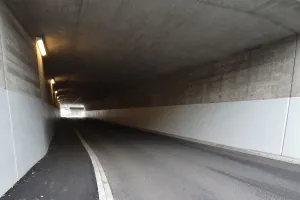 View of the finish-coated tunnel