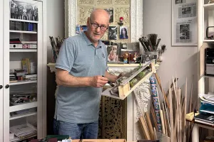 Uwe Thürnau in his studio in Berlin.