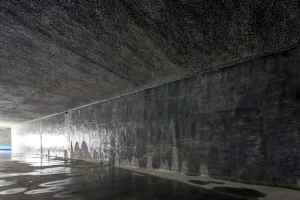 View of the finished water tank wall.