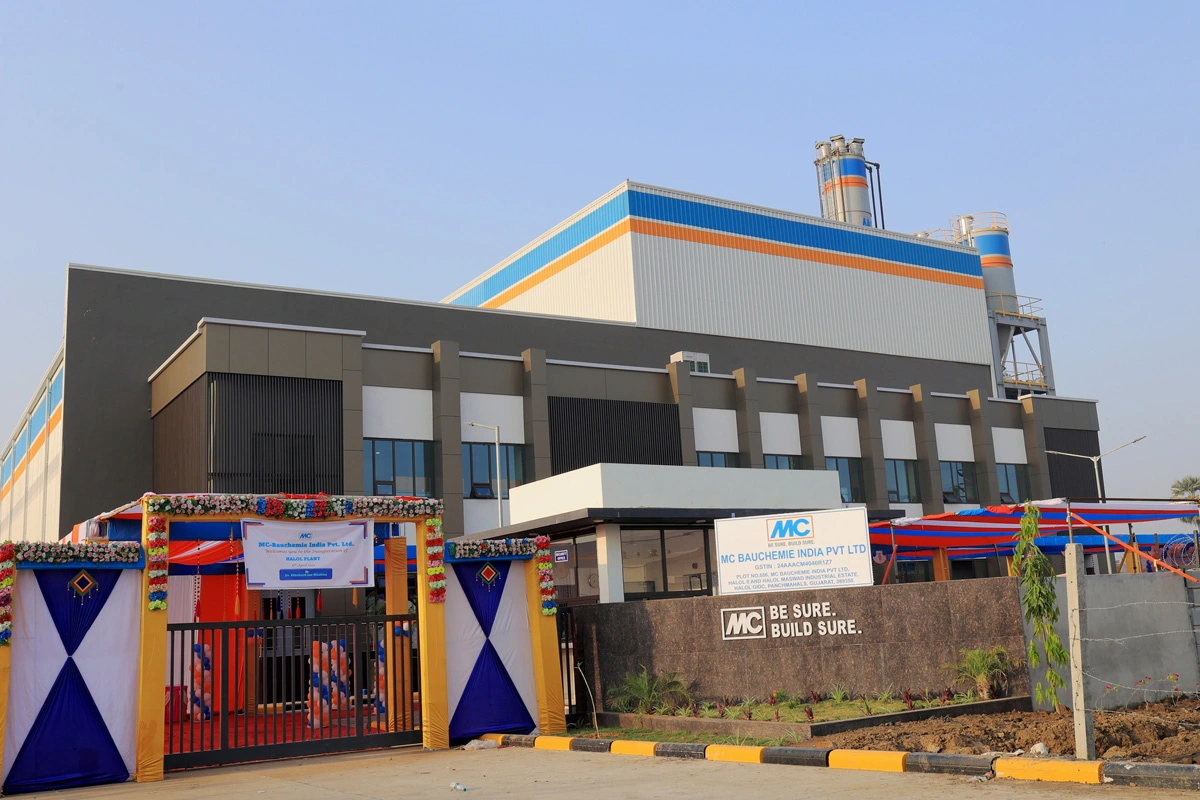 View of MC-Bauchemie India's new industrial facility in Halol. 